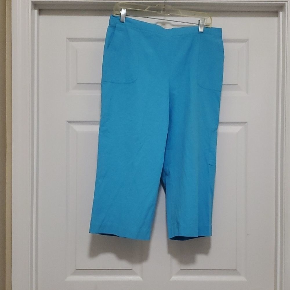 Alfred Dunner Aquamarine cropped pants